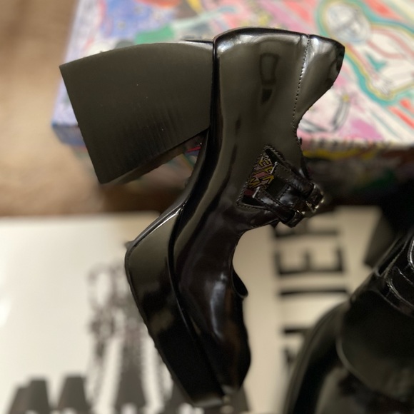 Free People X Jeffrey Campbell Reine Double Strap Platform Block Heel Mary Janes - Picture 8 of 11